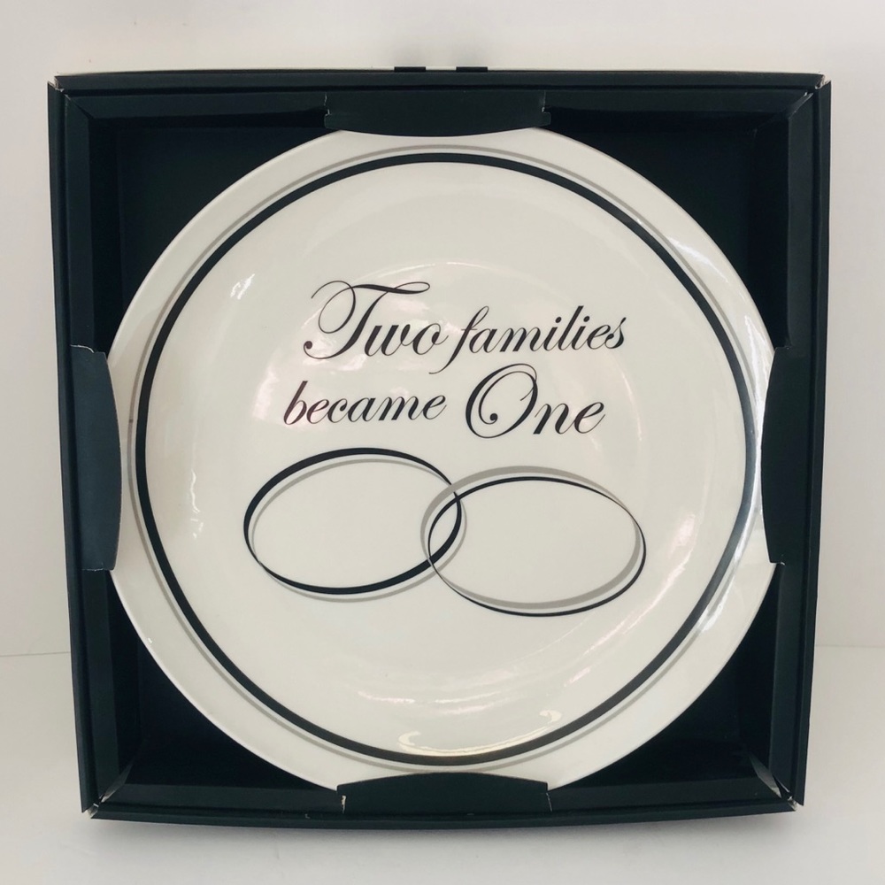 “Two Families Became One” Wedding Display Plate